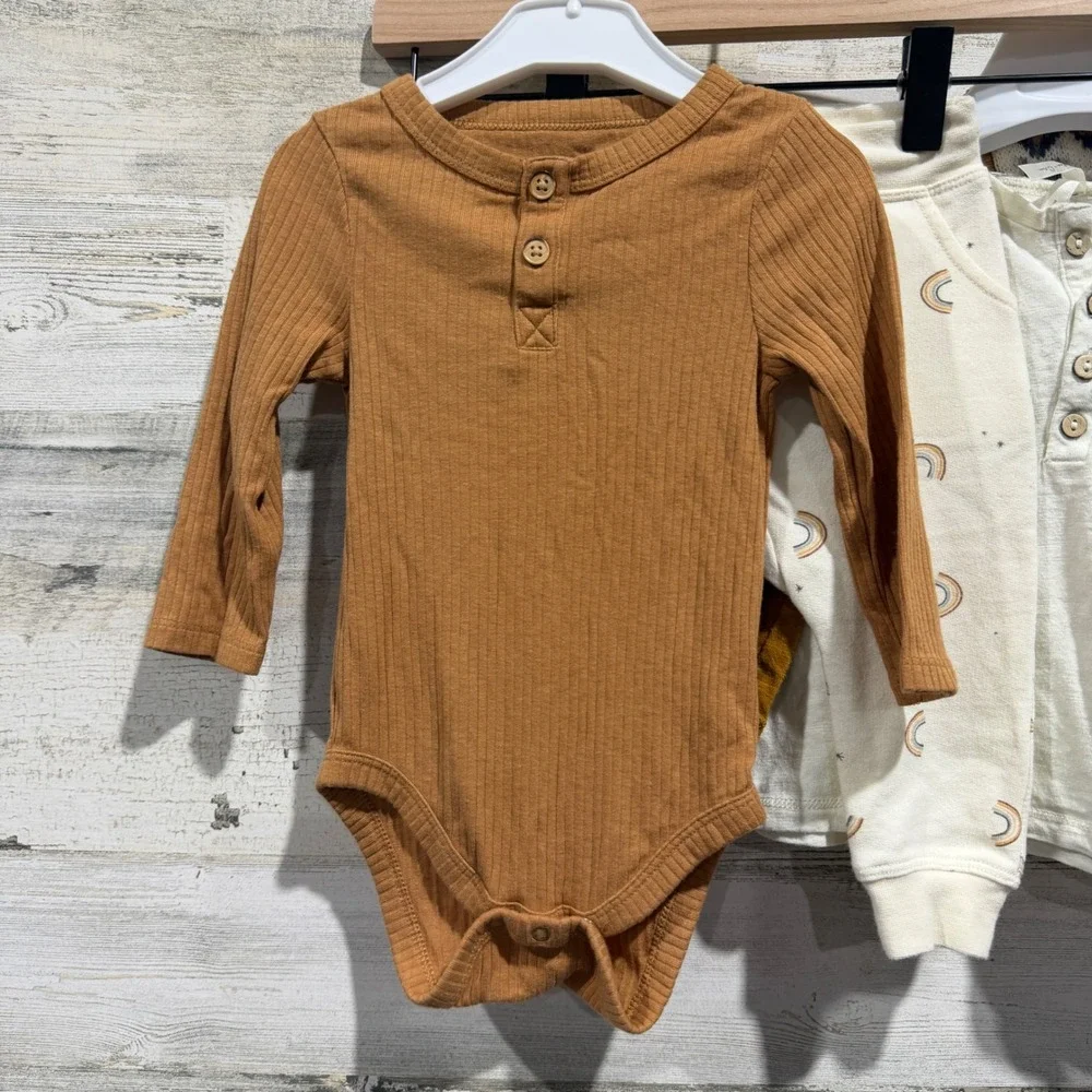Rylee + Cru Cat&Jack Osh Kosh Baby Boy 3-12m Brown Cream Bundle Nordic Boho GUC*